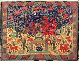 Bitva s drakem, 1912 od Nicholas Roerich