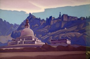 Pohřební mohyla, Ladakh, 1937 od Nicholas Roerich