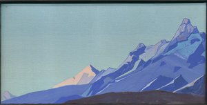 Himaláje, večer, 1933 od Nicholas Roerich