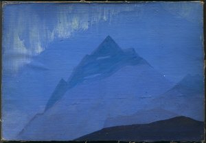 Himaláje, déšť, 1933 od Nicholas Roerich