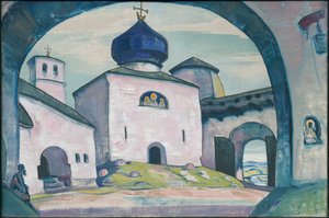 Starý Pskov, výzdoba pro operu Rimského-Korsakova "Služka z Pskova", 1922 od Nicholas Roerich