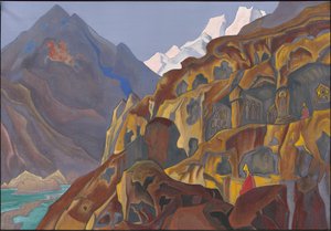 Posvátné jeskyně, 1932 od Nicholas Roerich