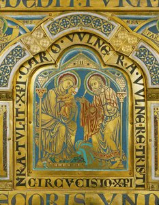 Ježíšova obřízka ... (smalt na pozlacené mědi) od Nicholas of Verdun