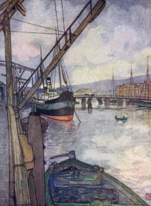 Norsko: Trondhjem (barva litho) od Nico Jungman