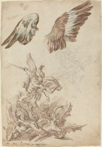Studie pro Saint Michael Defeating the Rebel Angels od Nicolò Ricciolini