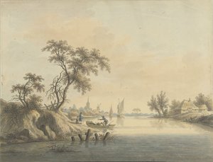 Pohled na vesnici Elst aan de Maas