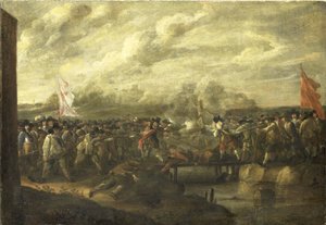 Pěchotní šarvátka v osmdesátileté válce od Nicolaas van Eyck (II) (attributed to)