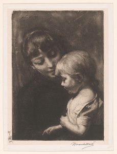 Žena s dítětem od Nicolaas van der Waay (signed by artist)