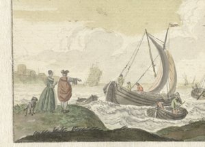 Lodě na větrné řece od Nicolaes Aartman