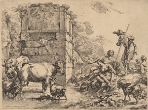 Pití krav, 1680.
