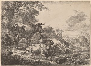 Odpočívající krávy. od Nicolaes Berchem
