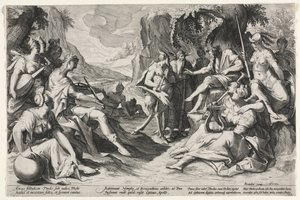 Midasův soud, 1589. od Nicolaes Clock