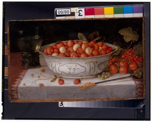 Zátiší Fraises-De-Bois V Wanli Porcelánové Misce od Nicolaes Gillis