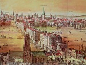 Old London Bridge, detail z 