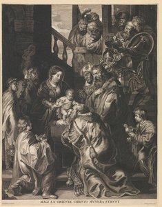 Aanbidding der koningen Mudrci z východu přinášejí Kristu dary (název na předmětu)