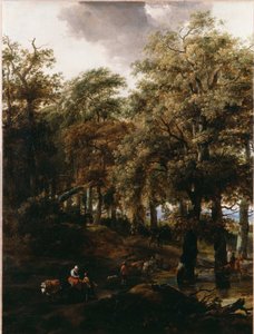 Cesta lesem od Nicolaes Pietersz. Berchem