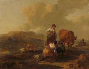 Italská krajina od Nicolaes Pietersz Berchem