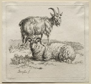 Beran a koza. od Nicolaes Pietersz. Berchem