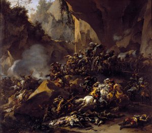 Cestovatelé napadeni lupiči od Nicolaes Pietersz Berchem