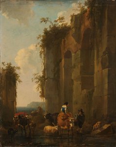 Zříceniny v Itálii od Nicolaes Pieterszoon Berchem