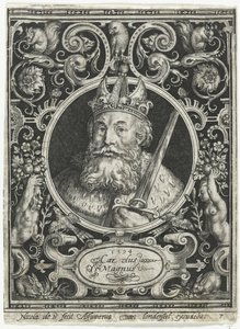 Karel Veliký, král Franků, 1594 od Nicolaes de Bruyn