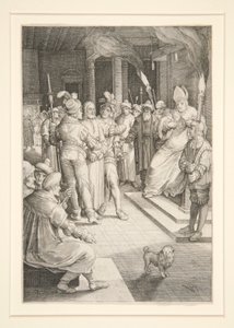 Kristus před Kaifášem (Pašijová série) od Nicolaes de Bruyn