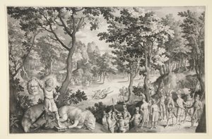 David a Goliáš od Nicolaes de Bruyn