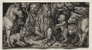 Král zvířat od Nicolaes de Bruyn