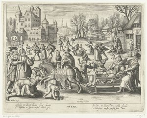 Zima Hyems (název na objektu) Four Seasons (název série) od Nicolaes de Bruyn