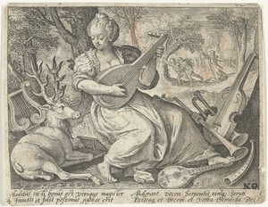 smyslový sluch Pět smyslů (název série) od Nicolaes de Bruyn