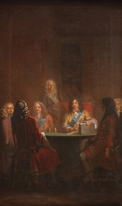 Christian V představuje dánský zákon z roku 1683 od Nicolai Abildgaard