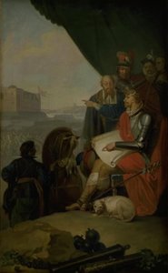 Frederik II staví hrad Kronborg v Elsinore od Nicolai Abildgaard