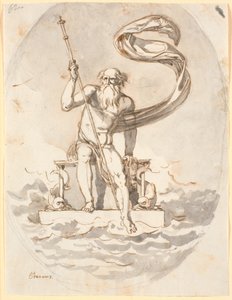 Oceanus na svém trůnu v moři od Nicolai Abildgaard