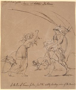 Scéna Ossian; Morna a Duchomar od Nicolai Abildgaard