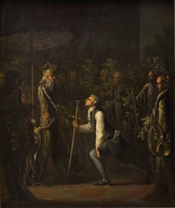 Potuané jsou překvapeni, když vidí Nielse Klima Genuflecta před moudrým princem. od Nicolai Abildgaard