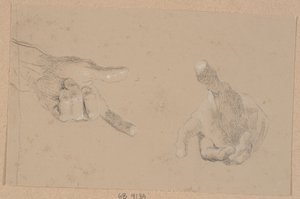 Dvě studie z jedné ruky od Nicolai Abildgaard