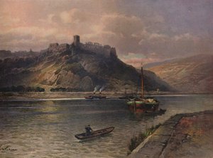 Ruine Rheinfels, zámek Rheinfels, 1923.
