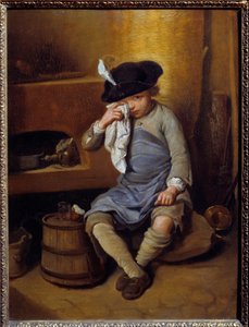Kající dítě Obraz Nicolase Lepicieho (1735-1784) 18. století Sun. 0,31x0,41 m Lyon, Muzeum výtvarných umění