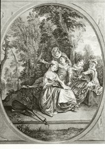 Hudební třída (rytina) od Nicolas (after) Lancret