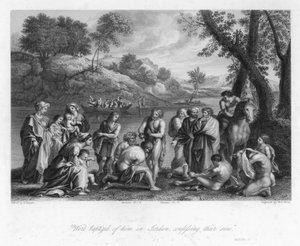 Úřad Jana Křtitele, Matouš III, 6 (rytina)