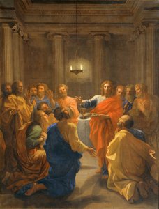Ježíš Kristus ustanovil eucharistii... od Nicolas (attr.to) Poussin