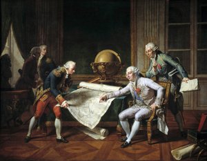 Ludvík XVI. (1754-1793), král Francie, dával pokyny Jean-Francois Galaupovi, hraběti z La Perouse (Jean Francois Laperouse