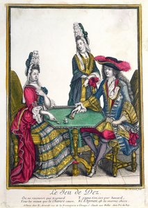 Hra v kostky, konec 17. století
