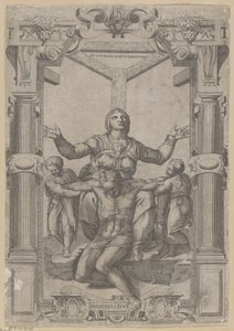 Marie u paty kříže od Nicolas Beatrizet
