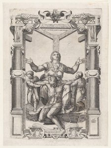 Pieta s anděly před křížem, 1547., 1547. od Nicolas Beatrizet