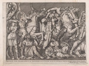 Mirror of Roman Magnificence: Battle of the Amazons, 1559., 1559. od Nicolas Beatrizet