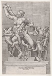 Zrcadlo římské velkoleposti: Laocoon, 16. stol., 16. stol. od Nicolas Beatrizet