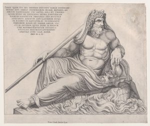 Mirror of Roman Magnificence: The Ocean God, 1560., 1560. od Nicolas Beatrizet