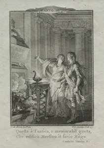 V jeskyni Merlin, kouzelník, 1771.