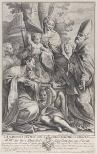 Panna a dítě se svatým Liborem a Carlem Boromejským, 1693-95., 1693-95. od Nicolas Dorigny